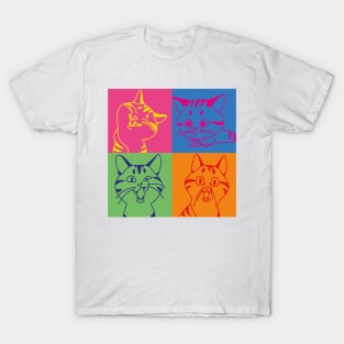 drawing of colorful cats T-Shirt